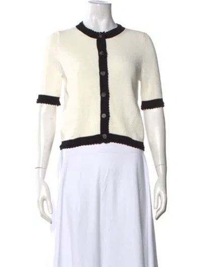Pre-owned Veronica Beard Crew Neck Sweater W/ Tags In White