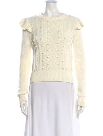 Pre-owned Veronica Beard Crew Neck Sweater In White