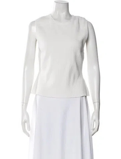Pre-owned Veronica Beard Crew Neck Sweater In White