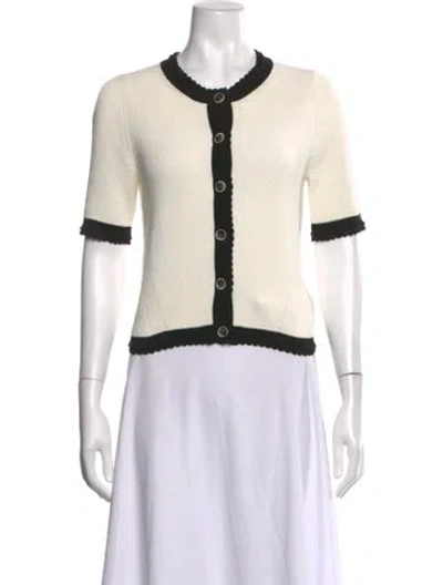 Pre-owned Veronica Beard Crew Neck Sweater In White