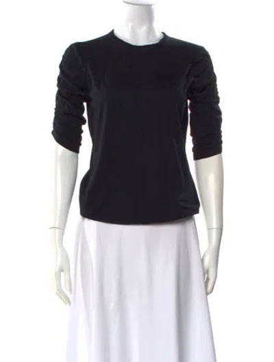 Pre-owned Veronica Beard Crew Neck Three-quarter Sleeve Top In Blue