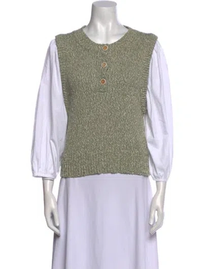 Pre-owned Veronica Beard Crew Neck Three-quarter Sleeve Top In Multi