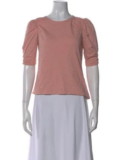 Pre-owned Veronica Beard Crew Neck Three-quarter Sleeve Top In Pink