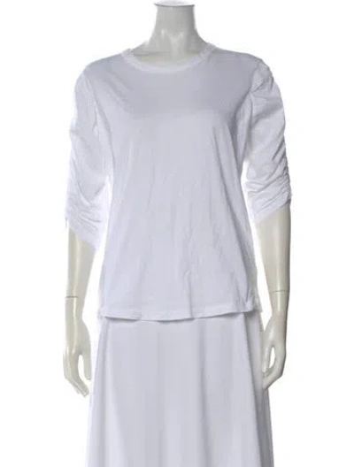 Pre-owned Veronica Beard Crew Neck Three-quarter Sleeve Top In White