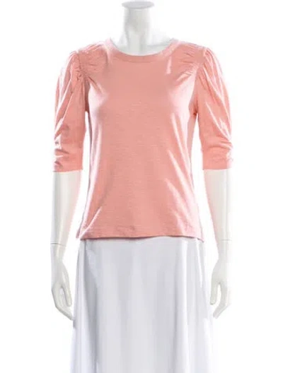 Pre-owned Veronica Beard Crew Neck Three-quarter Sleeve T-shirt In Orange