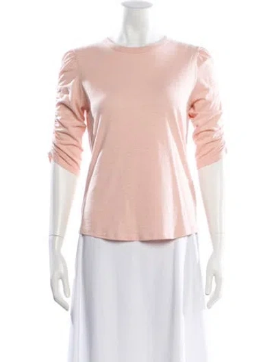 Pre-owned Veronica Beard Crew Neck Three-quarter Sleeve T-shirt In Pink