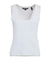 Veronica Beard Crew Neck Vest In White