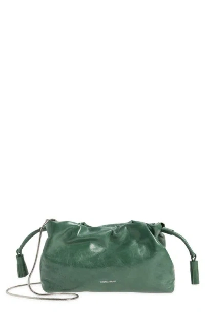Veronica Beard Crinkle Leather Small Stash Bag In Green