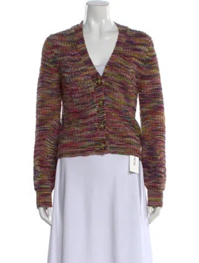 Pre-owned Veronica Beard Crochet Patterned Sweater In Pink