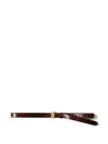 Veronica Beard Crocodile-embossed Buckle Belt In Brown