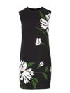 Veronica Beard Cromwell Floral Sleeveless Shift Dress In ブラック