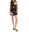 Veronica Beard Cromwell Shift Dress In Black Multi Floral In Green