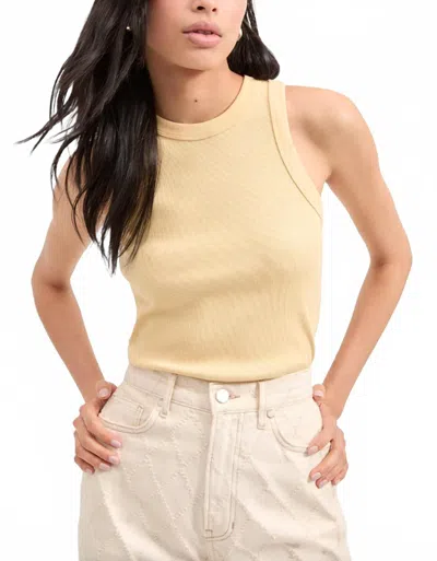 Veronica Beard Crop Jordyn Tank In Chamomille In Neutral