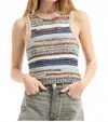 Veronica Beard Jerrel Wool-blend Cropped Tank Top In Multi