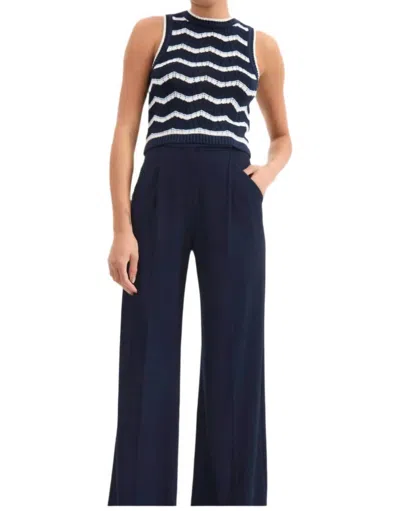 Veronica Beard Cropped Jerrel Knit Tank Top In Navy