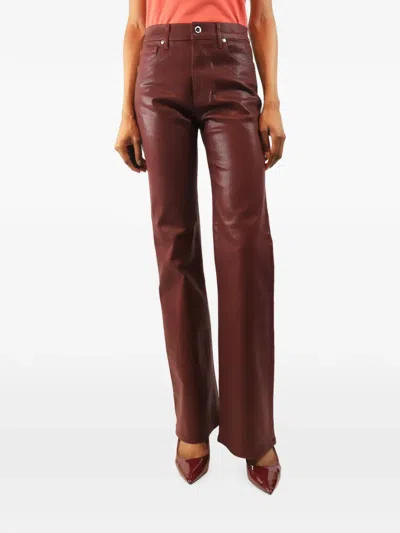 Pre-owned Veronica Beard Crosbie Belt-loop Trousers In Red