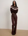 Veronica Beard Crosbie Coated Slim Wide-leg Jean In Black
