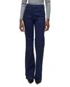 Veronica Beard Crosbie High Rise Flare Jeans In Indigo Rinse In Purple