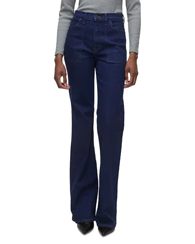 Veronica Beard Crosbie High Rise Flare Jeans In Indigo Rinse In Purple