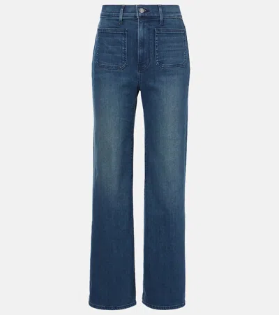 Veronica Beard Crosbie High-rise Flared Jeans In Blue