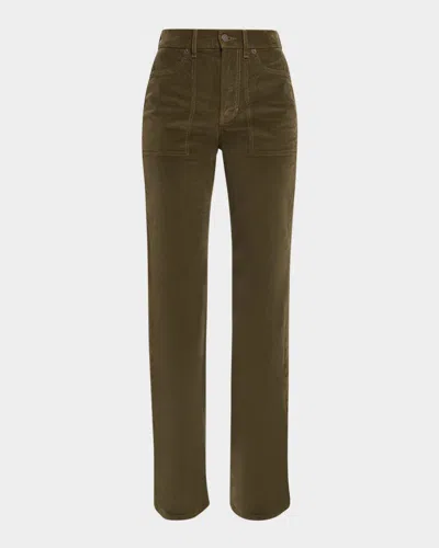 VERONICA BEARD CROSBIE HIGH-RISE WIDE-LEG CORDUROY JEANS