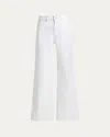 Veronica Beard Crosbie High-rise Wide-leg Jeans In White