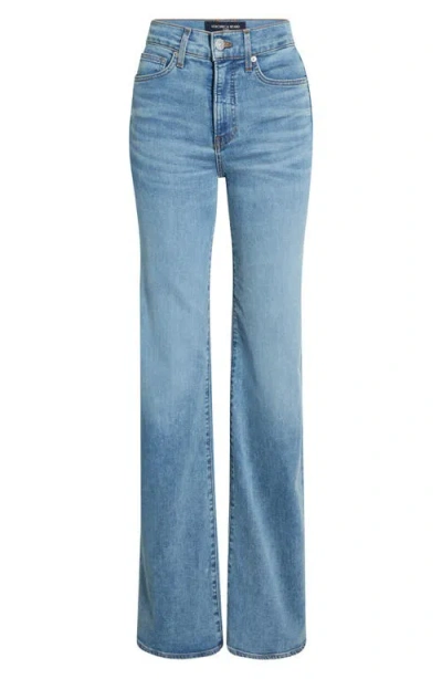 Veronica Beard Crosbie High Waist Slim Wide Leg Jeans In Blue