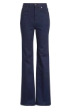 Veronica Beard Crosbie High Waist Slim Wide Leg Jeans In Blue