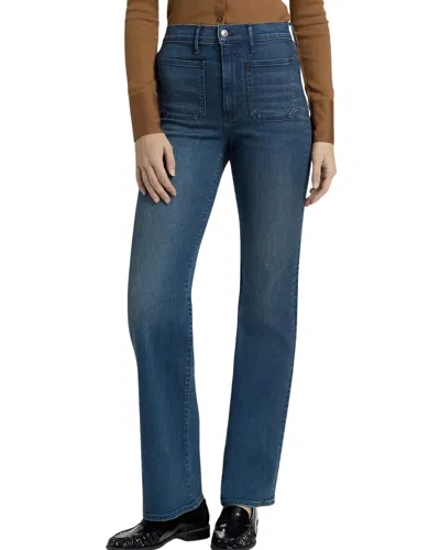 Veronica Beard Crosbie Loafer High Rise Wide Jeans In Northern Lights In Blue
