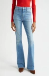 Veronica Beard Crosbie Loafer High Waist Patch Pocket Wide Leg Jeans In Northern Lights