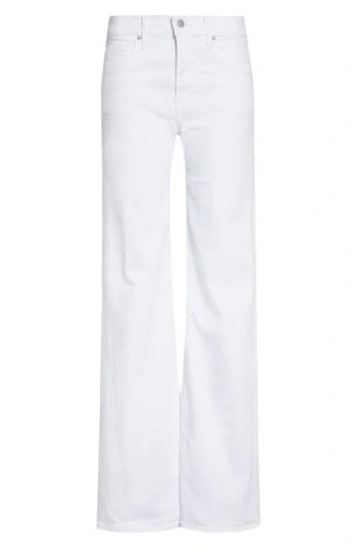 Veronica Beard Crosbie Mid Rise Wide Leg Jeans In White