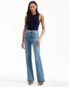 Veronica Beard Crosbie Slim Wide-leg Jean In Blue