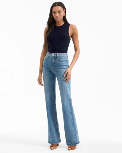 Veronica Beard Crosbie Slim Wide-leg Jean In Blue