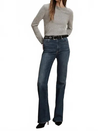 Veronica Beard Crosbie Slim Wide Leg Jean In City Lights In Blue