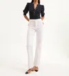 Veronica Beard Crosbie Slim Wide-leg Jean In White In White