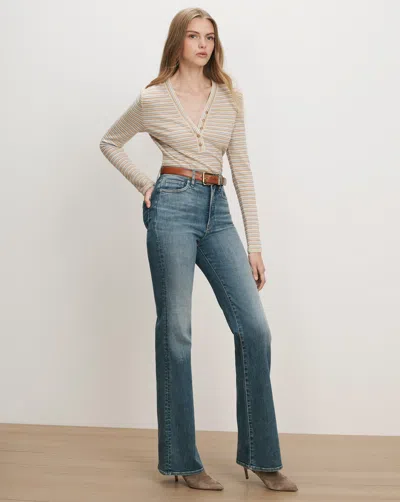 Veronica Beard Crosbie Slim Wide-leg Jean In Memory Lane