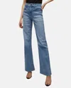 Veronica Beard Crosbie Wide Leg Jean With Patch Pockets In Amethyst In Green