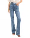Veronica Beard Crosbie Wide Leg Jeans In Sedona River In Multi