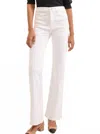 Veronica Beard Crosbie Wide Leg With Patch Pocket In White In White