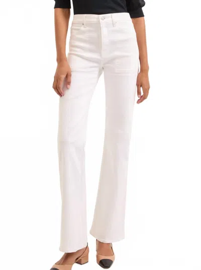 Veronica Beard Crosbie Wide Leg With Patch Pocket In White
