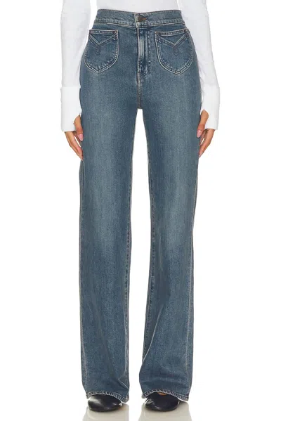 Veronica Beard Crosbie Wide Leg With Western Pocket Jeans In Thriller In Multi