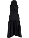 Veronica Beard Crossover-detail Midi Dress In Black