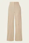 Veronica Beard Cruz Stretch-linen Pant In Stone Khaki