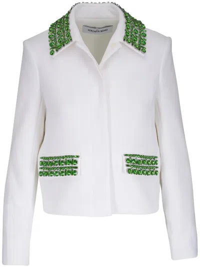 Veronica Beard Crystal-embellished Jacket In White