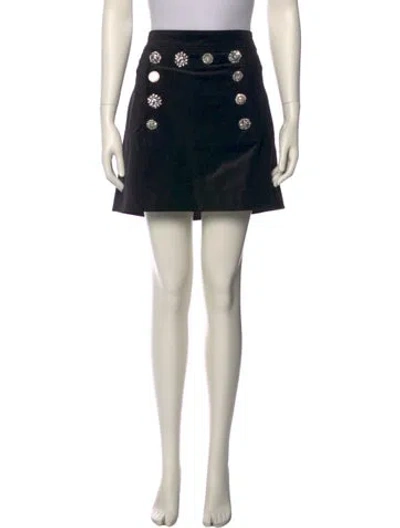 Pre-owned Veronica Beard Crystal Embellishments Mini Skirt