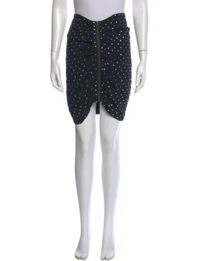 Pre-owned Veronica Beard Crystal Embellishments Mini Skirt In Black