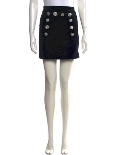 Pre-owned Veronica Beard Crystal Embellishments Mini Skirt In Black/neutrals