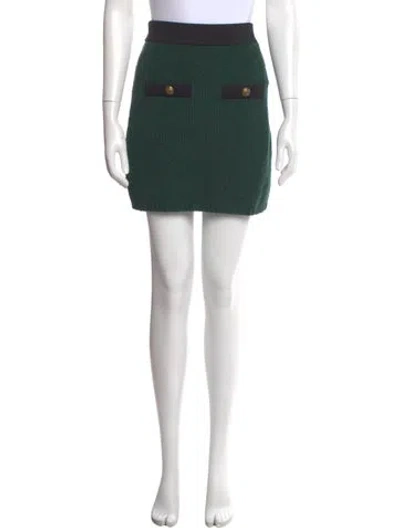 Pre-owned Veronica Beard Crystal Embellishments Mini Skirt W/ Tags In Green