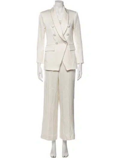 Pre-owned Veronica Beard Crystal Embellishments Pant Set In Neutral