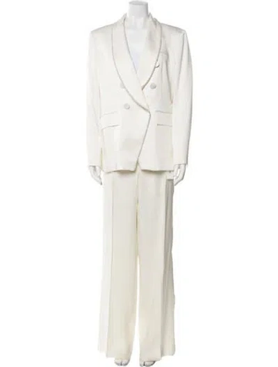 Pre-owned Veronica Beard Crystal Embellishments Pantsuit In Neutral